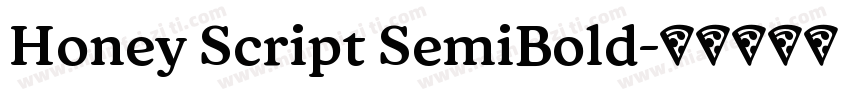 Honey Script SemiBold字体转换